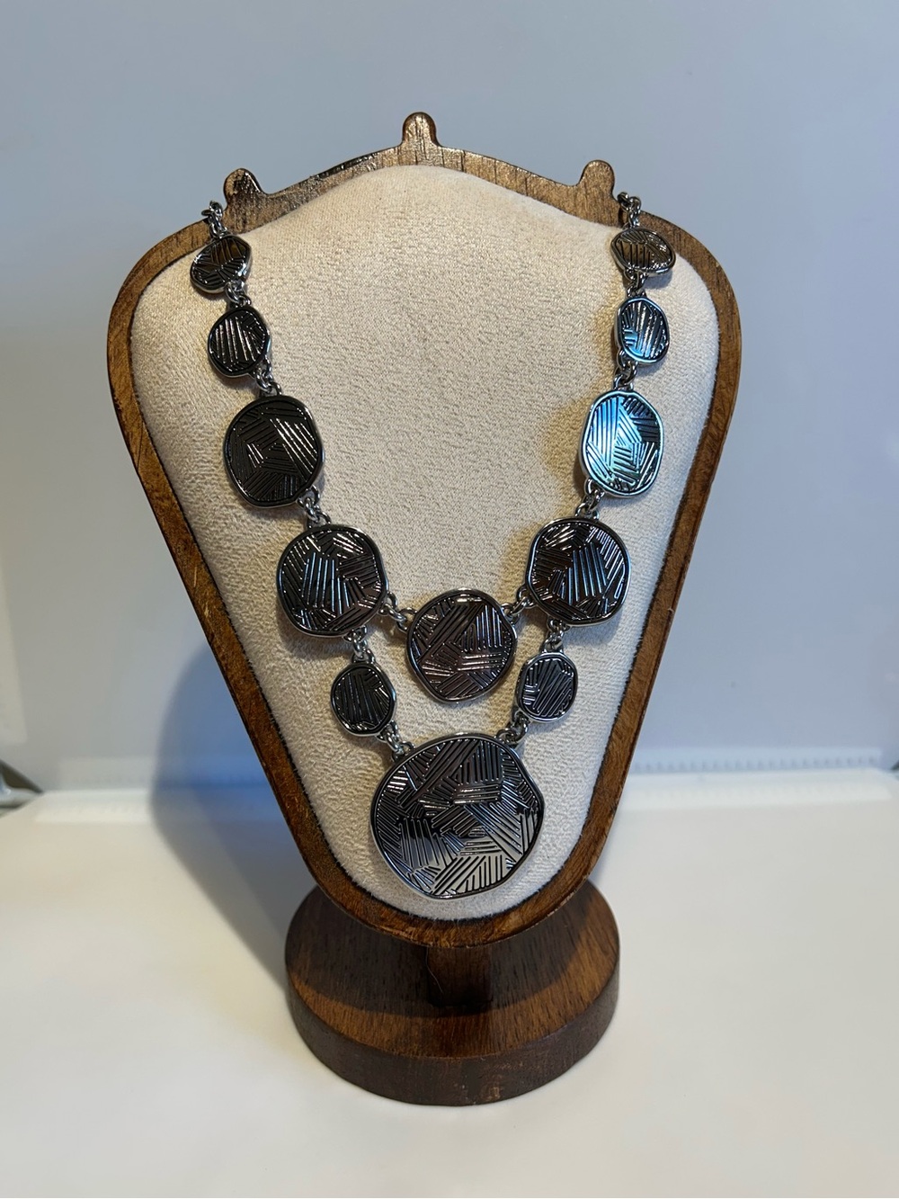 Lia Sophia Geometric Disc Necklace